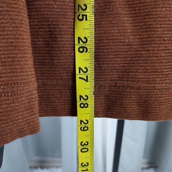 Van Heusen Mens Dark Orange Flex Long Sleeve 1/4 Zip Soft Sweater Size Large - Picture 6 of 13